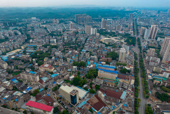 广西钦州城市大景航拍<strong>摄影图</strong>