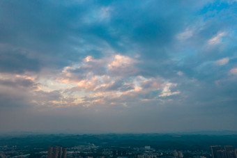 广西钦州城市大景航拍摄影图