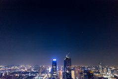 广州城市夜景灯光交通航拍摄影图