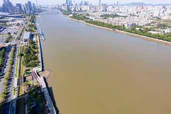 <strong>广州琶洲</strong>大桥珠江风光航拍摄影图
