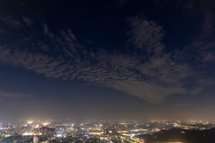 江门夜景灯光交通城市大道航拍摄影图