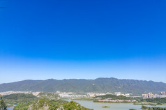 肇庆星湖景区七星岩航拍摄影图