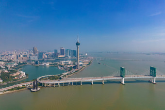 中国澳门城市风光航拍摄影图
