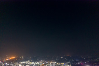 中国石化茂名石化夜景航拍摄影图