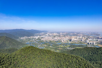 祖国大好河山肇庆鼎湖山5A景区航拍摄影图