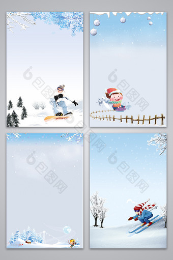 冰雪季节设计背景图图片