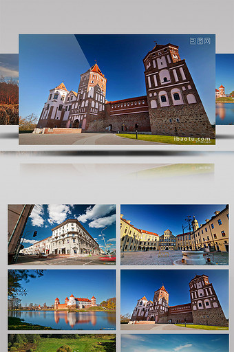 魅力欧洲城市白俄罗斯旅游城市延时摄影图片
