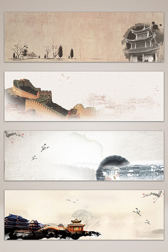 中国风banner海报背景图片