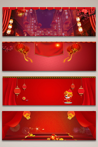喜庆红灯笼春节背景图图片
