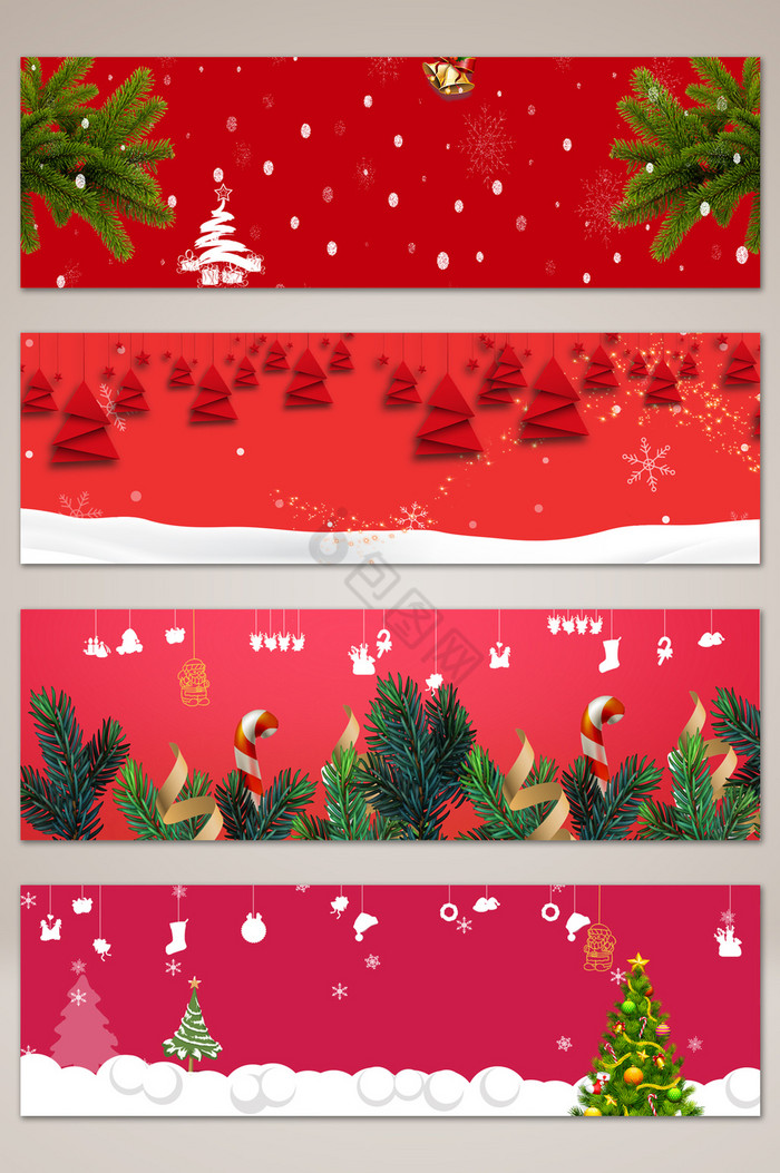 文艺浪漫圣诞banner海报图片