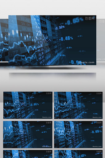 股票金融数字流动背景视频素材图片