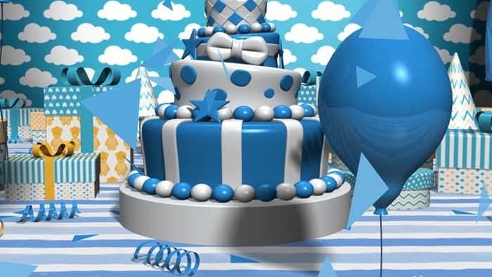 AE模板 3D动画相册生日蛋糕相册
