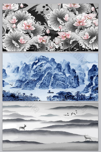 中国风元素海报设计背景图图片