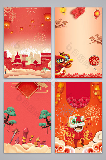 新春新年小年中国元素背景设计图图片