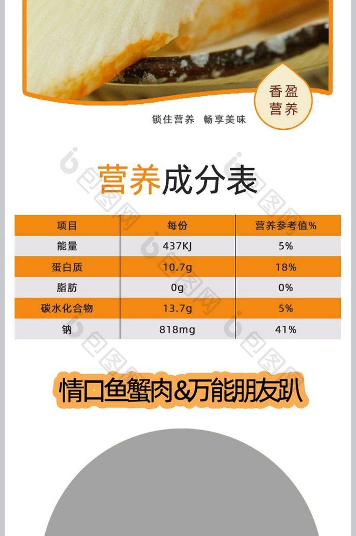 简约时尚可爱卡通大气食品淘宝天猫详情素材