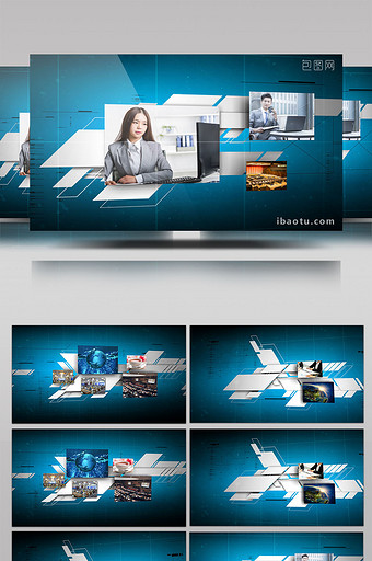 创意技术影片变形设计图片展示AE模板图片