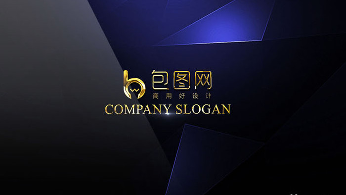 光斑闪烁渲染出金属光泽的logo标志AE