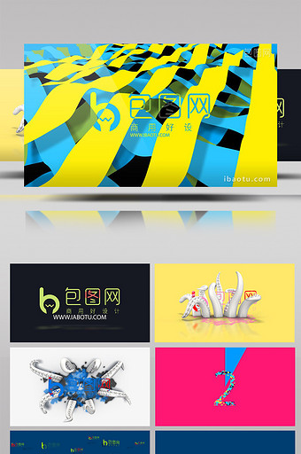9组超酷创意Logo演绎动画AE模板图片