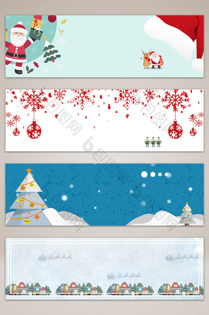 冬季圣诞节圣诞老人banner海报图片图片