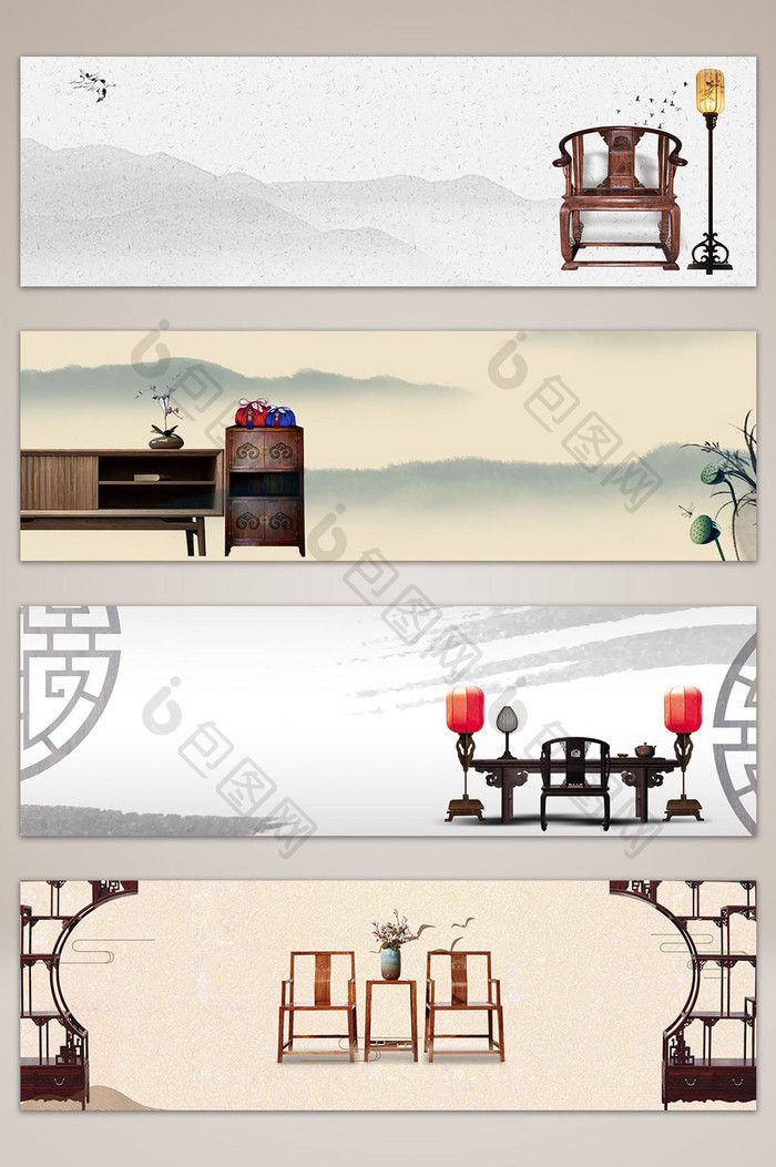 中国风家具设计背景图
