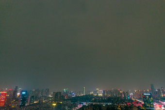 成都锦江区夜景灯光航拍摄影图