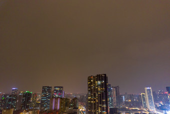 成都锦江区夜景灯光航拍摄影图