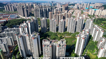 城市商住房高楼建筑航拍摄影图
