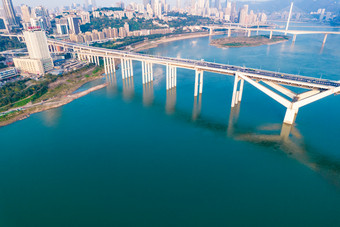 <strong>重庆</strong>菜园坝大桥航拍摄影图