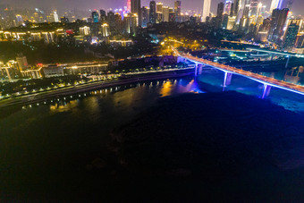 <strong>重庆</strong>城市夜景灯光航拍摄影图