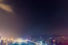 重庆城市夜景灯光航拍摄影图