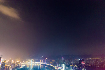 <strong>重庆</strong>城市<strong>夜景</strong>灯光航拍摄影图