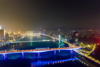 <strong>重庆</strong>城市<strong>夜景</strong>灯光航拍摄影图