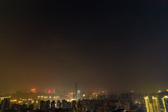 <strong>重庆</strong>观音桥商业圈<strong>夜景</strong>灯光航拍摄影图