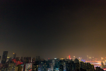 重庆观音桥商业圈夜景灯光航拍摄影图