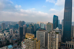 重庆观音桥CBD商务建筑航拍摄影图