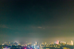 重庆铜元局菜园坝大桥夜景航拍摄影图