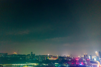 <strong>重庆</strong>长江菜园坝大桥江北区<strong>夜景</strong>航拍摄影图