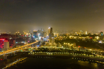 <strong>重庆</strong>长江大桥城市<strong>夜景</strong>灯光航拍摄影图