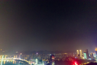 <strong>重庆</strong>长江大桥城市<strong>夜景</strong>灯光航拍摄影图