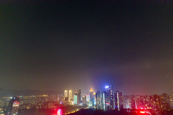 <strong>重庆长江</strong>大桥城市夜景灯光航拍摄影图