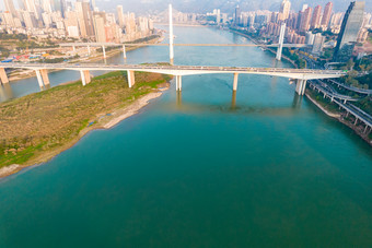 重庆<strong>长江大桥</strong>风光航拍摄影图