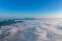 高山云海清晨云雾航拍摄影图