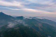 高山云海日出迷雾航拍摄影图