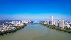 广东惠州城市风光合江大桥桥梁交通航拍