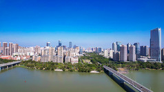 广东惠州城市高楼建筑CBD航拍
