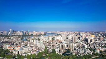 广东惠州城市全景大景航拍