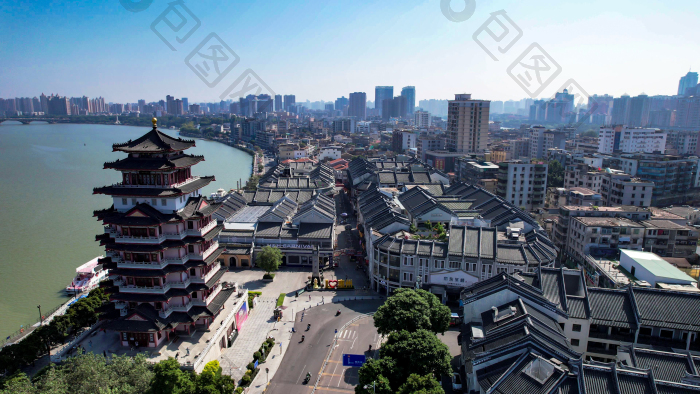 广东惠州合江楼航拍图片-包图网企业站