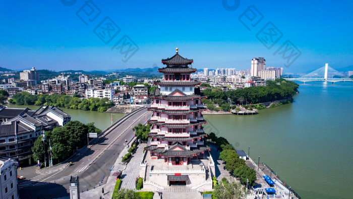 广东惠州合江楼航拍图片-包图网企业站