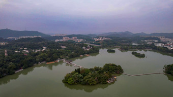 广东惠州西湖景区风景航拍