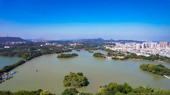 广东惠州西湖景区航拍